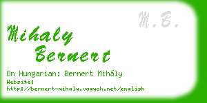mihaly bernert business card