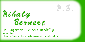 mihaly bernert business card